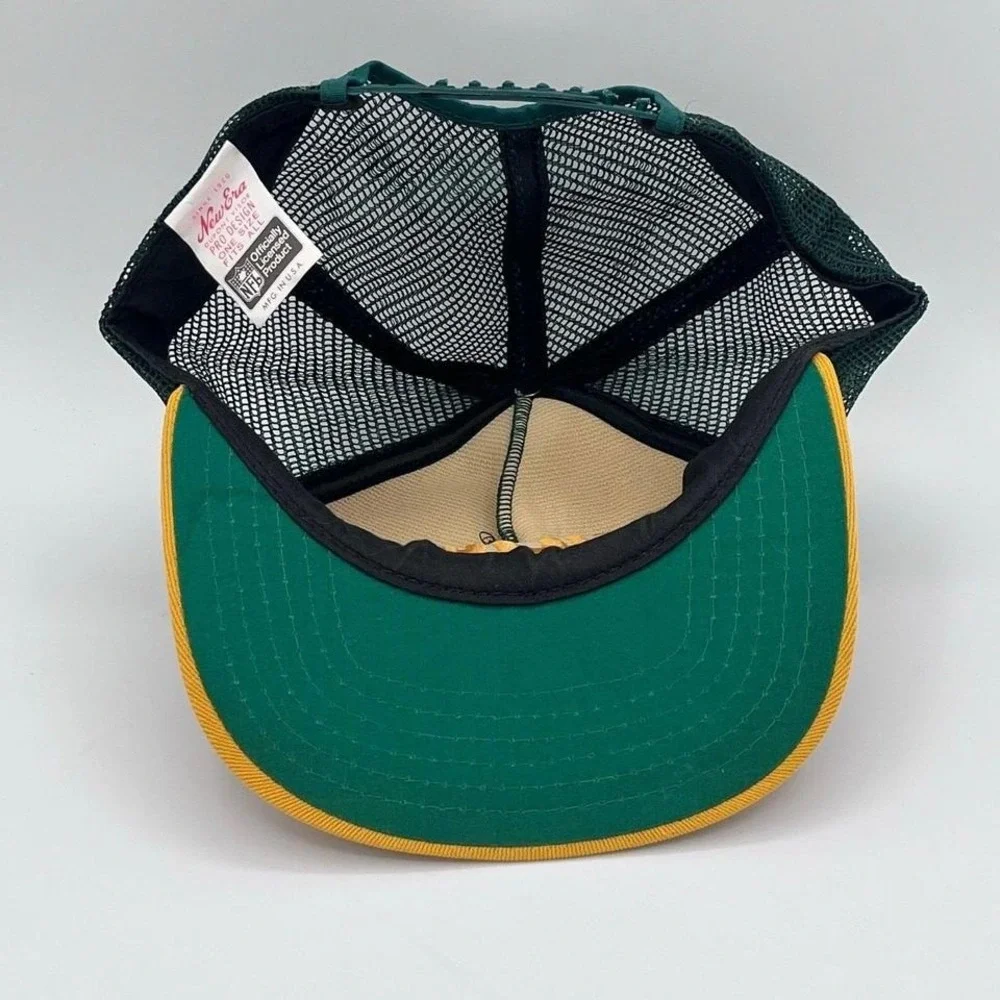 Vintage 1980s‎ Green Bay Packers Mesh Trucker Hat Snapback Cap New Era NFL USA